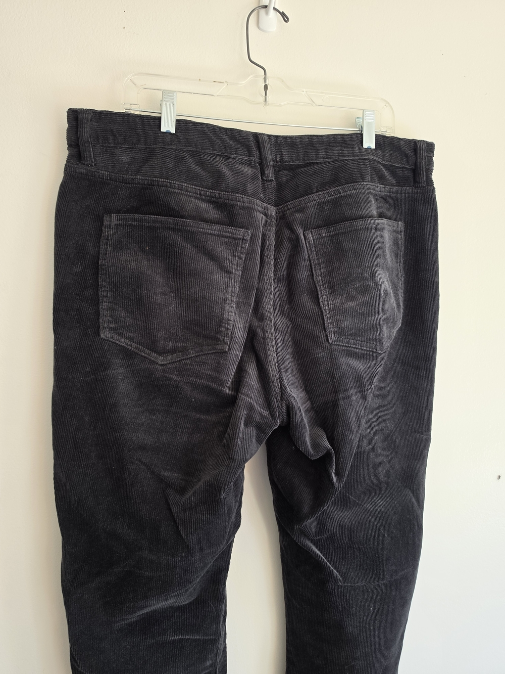 Quince Men's Organic Cotton Stretch Corduroy Pants Black 5 Pocket 36x32 - Picture 7 of 10